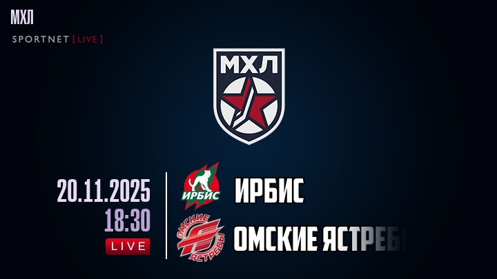 Ирбис — Омские Ястребы, смотреть онлайн 20 ноября 2025