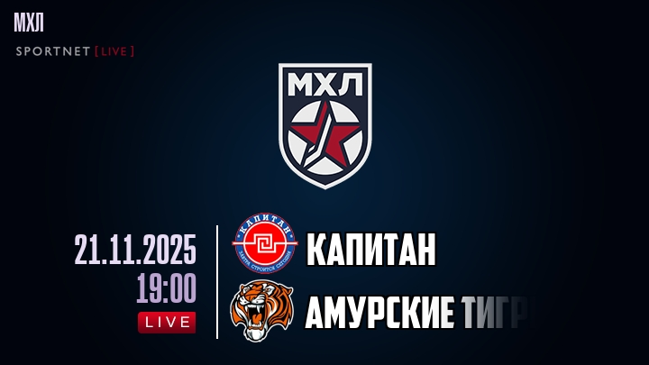 Капитан — Амурские Тигры, смотреть онлайн 21 ноября 2025