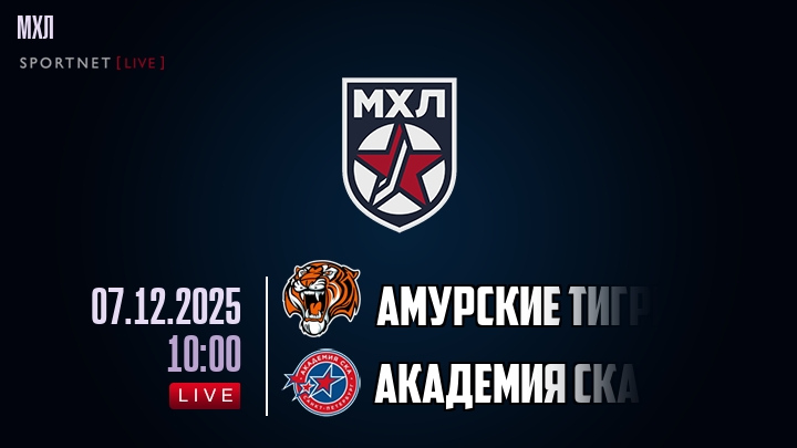 Амурские Тигры — Академия СКА, смотреть онлайн 7 декабря 2025