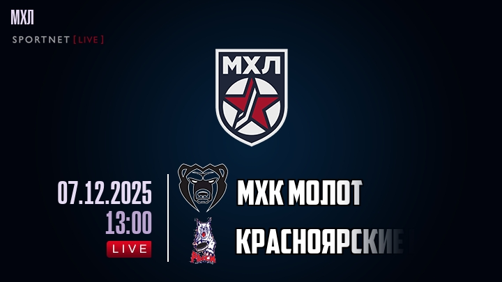 МХК Молот — Красноярские Рыси, смотреть онлайн 7 декабря 2025
