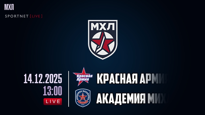 Красная Армия — Академия Михайлова U20, смотреть онлайн 14 декабря 2025