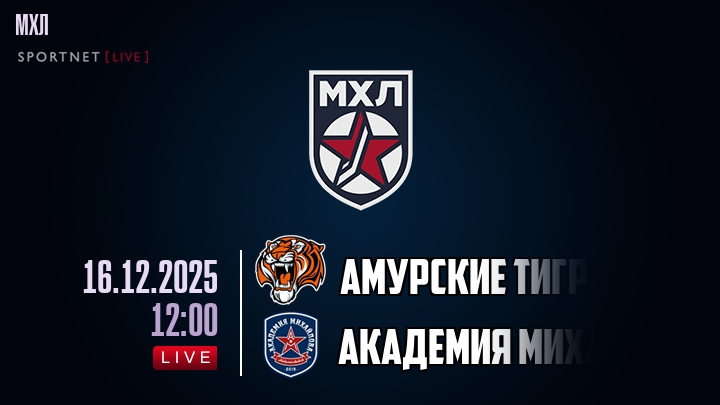 Амурские Тигры — Академия Михайлова Юниор, смотреть онлайн 16 декабря 2025