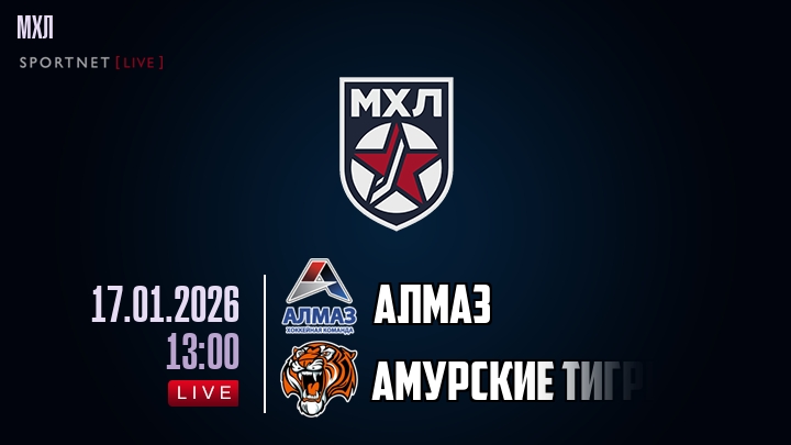 Алмаз — Амурские Тигры, смотреть онлайн 17 января 2026