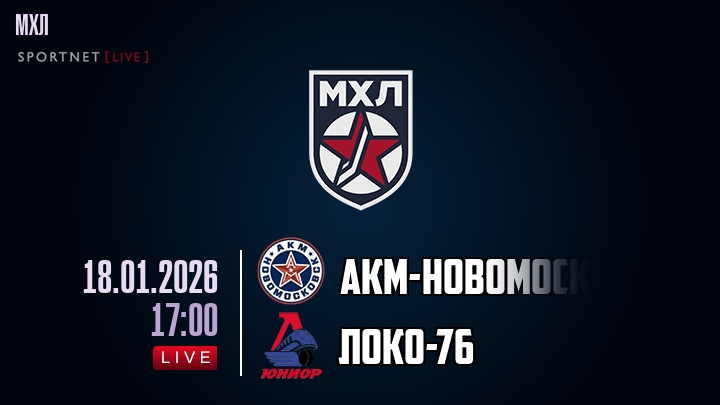 АКМ-Новомосковск — Локо-76, смотреть онлайн 18 января 2026