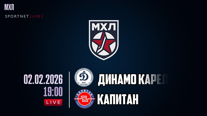 Динамо Карелия — Капитан, смотреть онлайн 2 февраля 2026