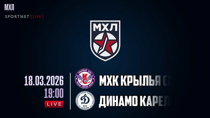 МХК Крылья Советов — Динамо Карелия, смотреть онлайн 18 марта 2026
