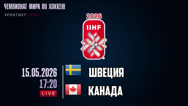 Швеция - Канада хайлайты 2026-05-15