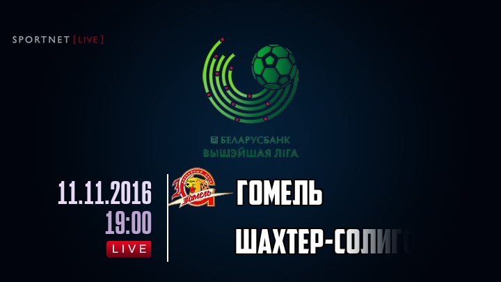 Гомель — Шахтер-Солигорск, смотреть онлайн 11 ноября 2016