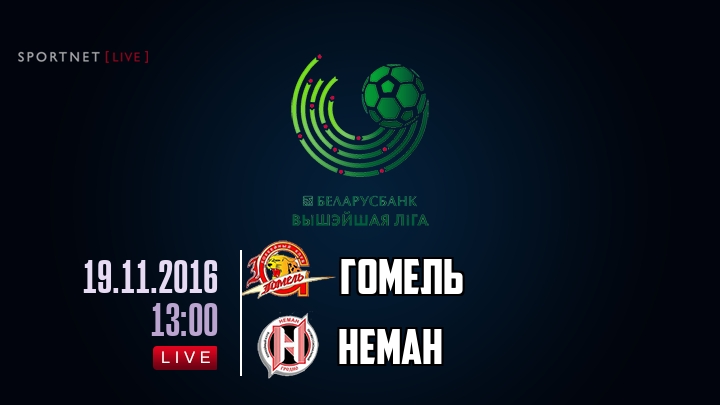 Гомель — Неман, смотреть онлайн 19 ноября 2016