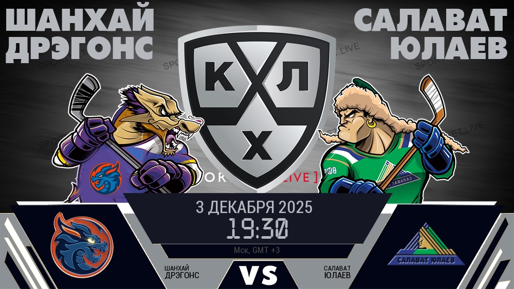 Шанхай Дрэгонс - Салават Юлаев хайлайты 2025-12-03