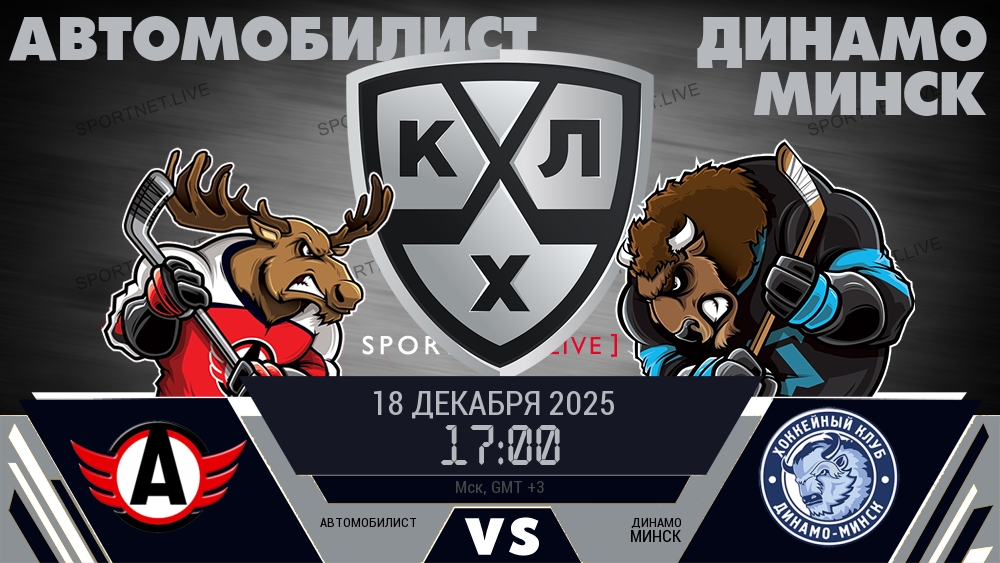 Автомобилист - Динамо Минск хайлайты 2025-12-18
