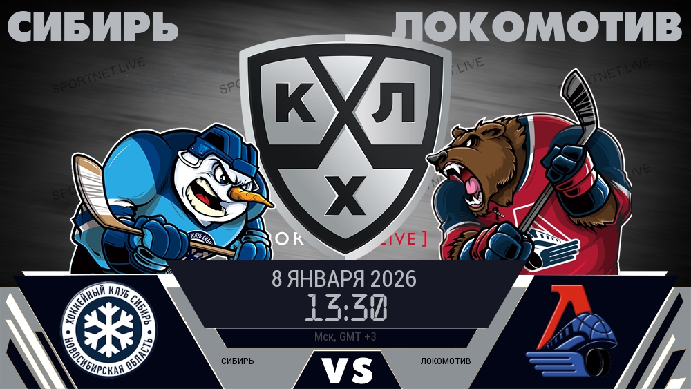 Сибирь - Локомотив хайлайты 2026-01-08