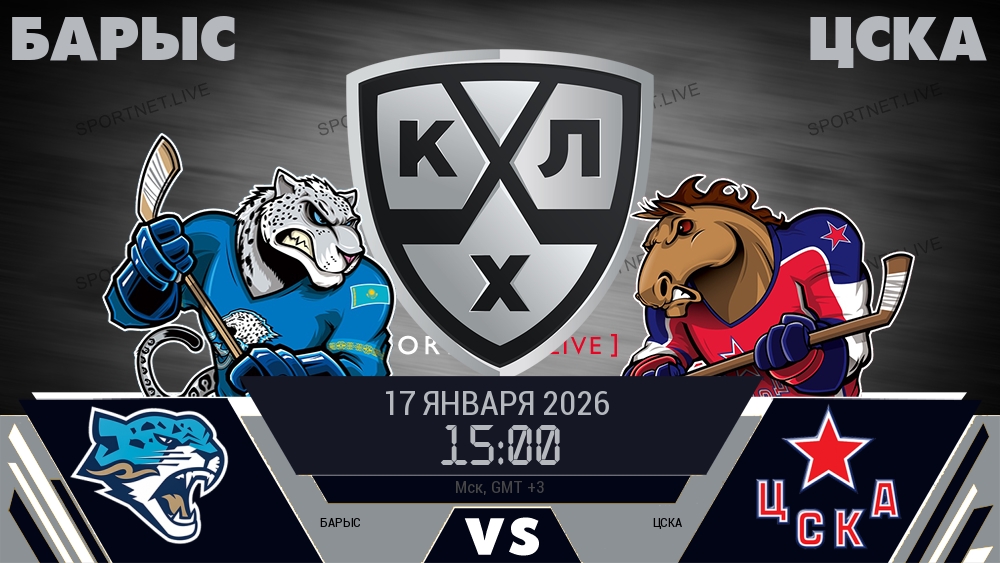 Барыс - ЦСКА хайлайты 2026-01-17