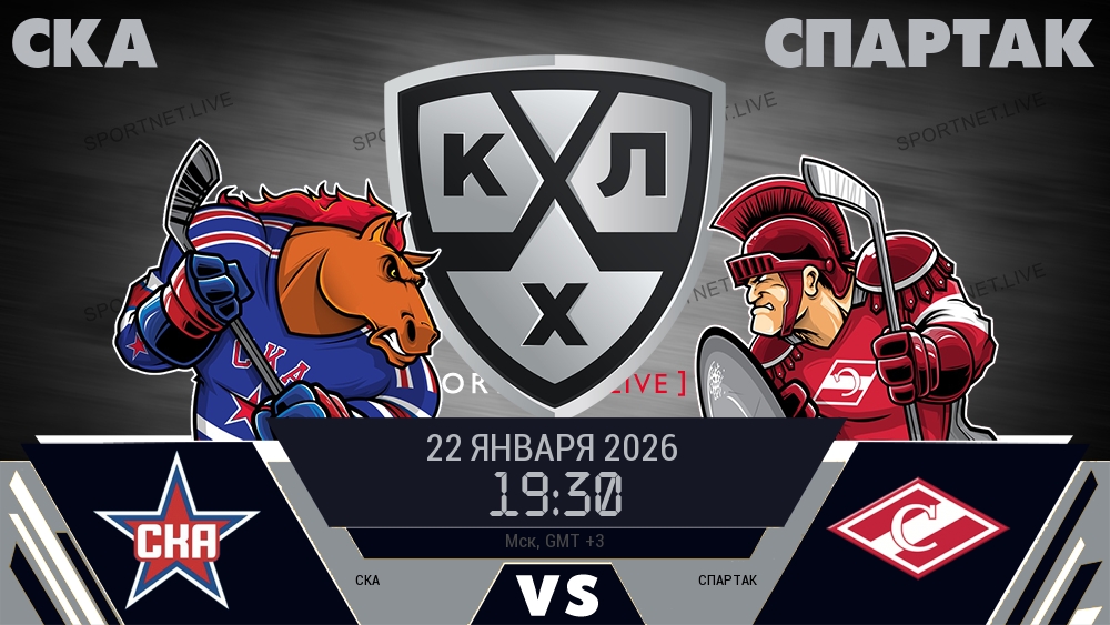 СКА — Спартак, смотреть онлайн 22 января 2026