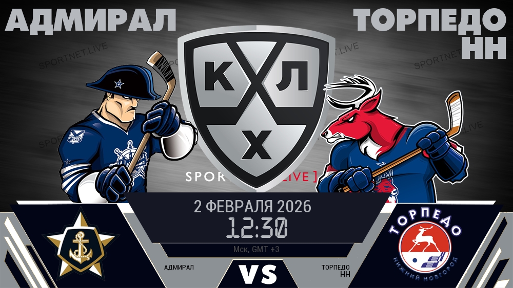 Адмирал — Торпедо НН, смотреть онлайн 2 февраля 2026