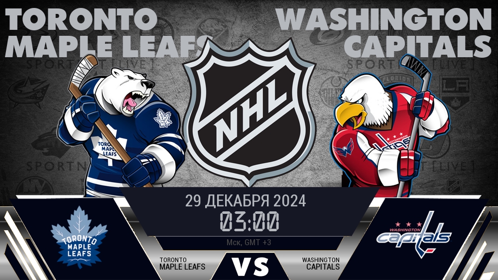 Торонто Мэйпл Ливз - Вашингтон Кэпиталз хайлайты 2024-12-29