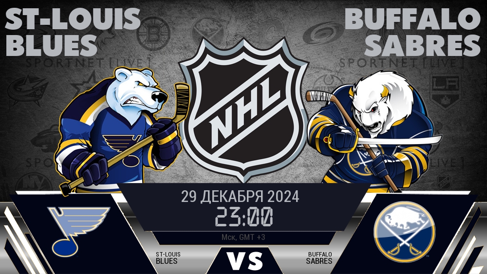Сент-Луис Блюз - Баффало Сэйбрз хайлайты 2024-12-29