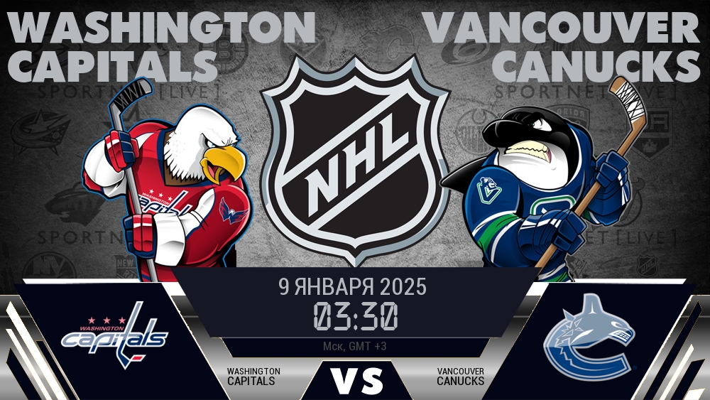 Вашингтон Кэпиталз - Ванкувер Кэнакс хайлайты 2025-01-09
