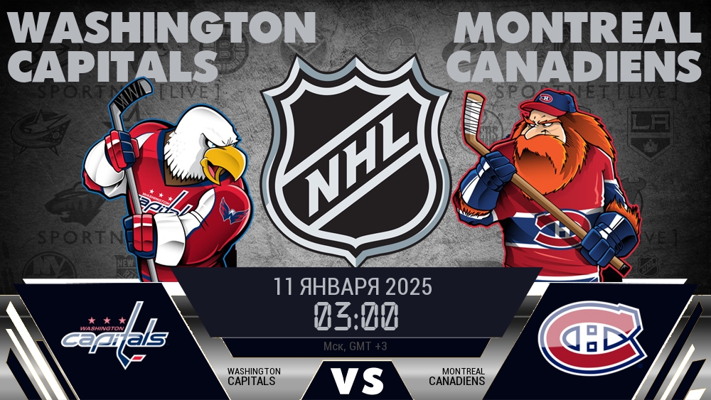 Вашингтон Кэпиталз - Монреаль Канадиенс хайлайты 2025-01-11
