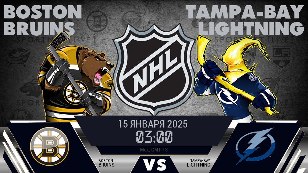 Бостон Брюинз - Тампа-Бэй Лайтнинг хайлайты 2025-01-15