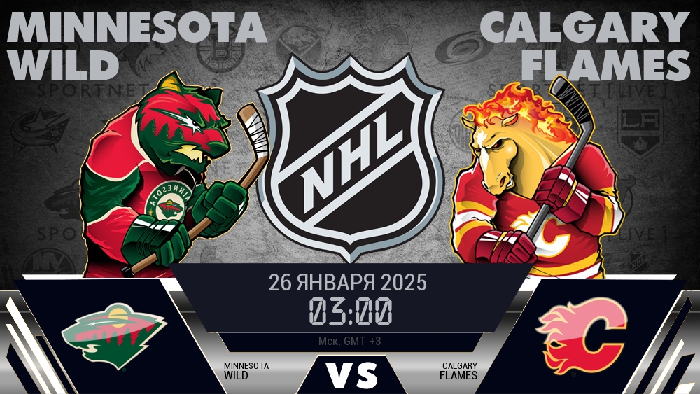 Миннесота Уайлд - Калгари Флэймз хайлайты 2025-01-26