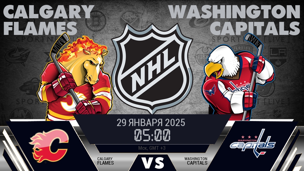Калгари Флэймз - Вашингтон Кэпиталз хайлайты 2025-01-29