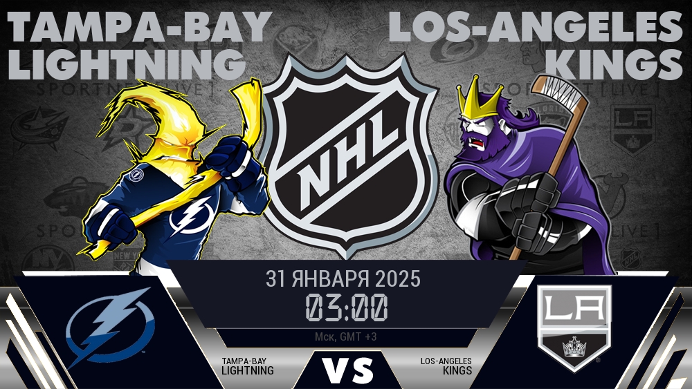 Тампа-Бэй Лайтнинг - Лос-Анджелес Кингз хайлайты 2025-01-31