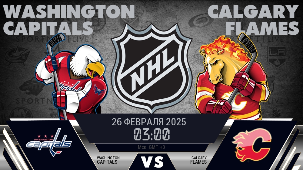 Вашингтон Кэпиталз - Калгари Флэймз хайлайты 2025-02-26