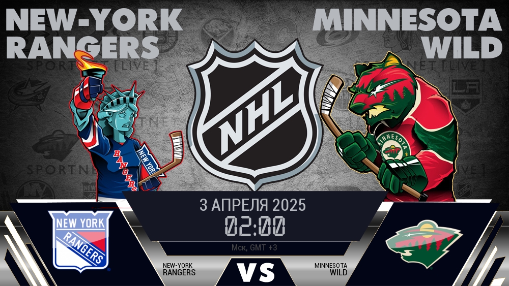 Нью-Йорк Рейнджерс - Миннесота Уайлд хайлайты 2025-04-03