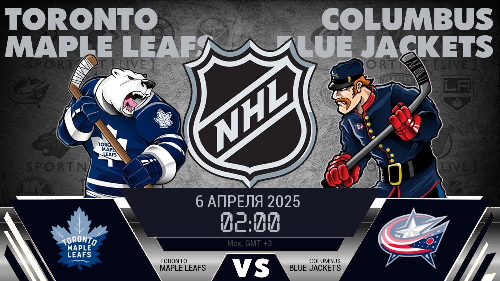 Торонто Мэйпл Ливз - Коламбус Блю Джэкетс хайлайты 2025-04-06
