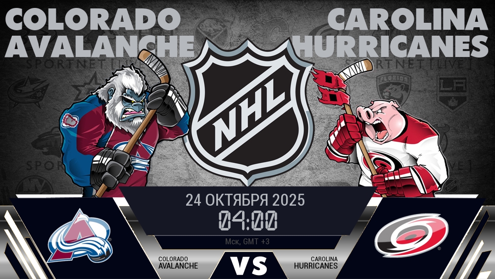 Колорадо Эвеланш - Каролина Харрикейнз хайлайты 2025-10-24