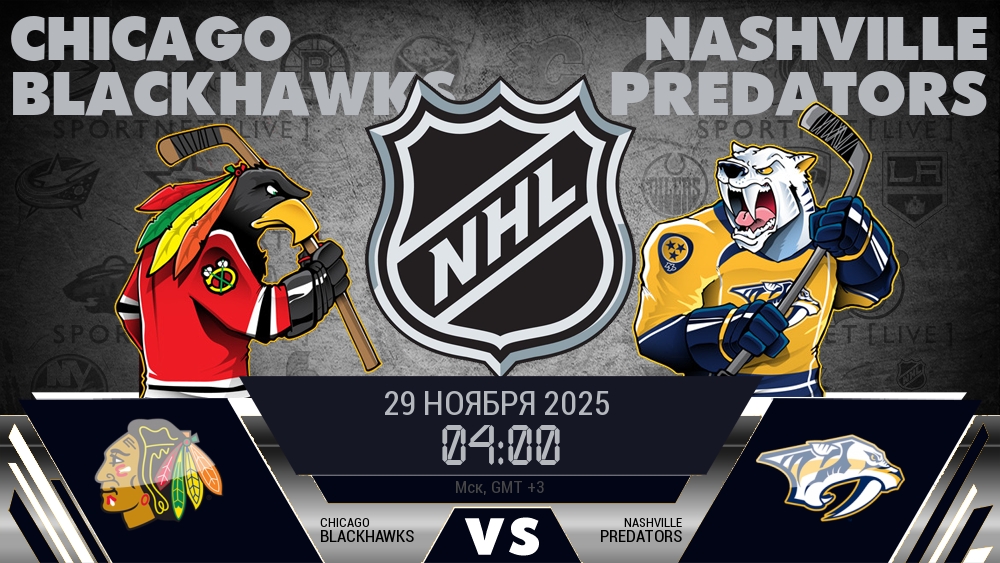 Чикаго Блэкхокс - Нэшвилл Предаторз хайлайты 2025-11-29