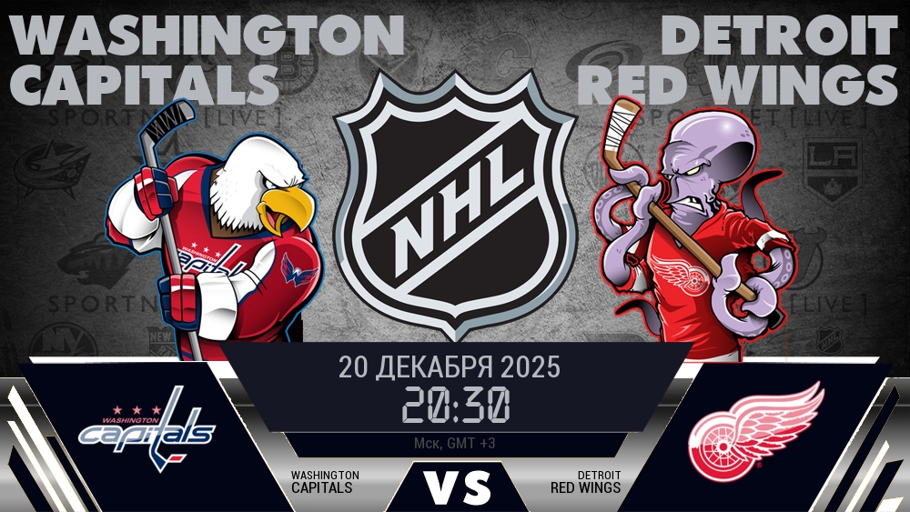 Вашингтон — Детройт, смотреть онлайн 20 декабря 2025