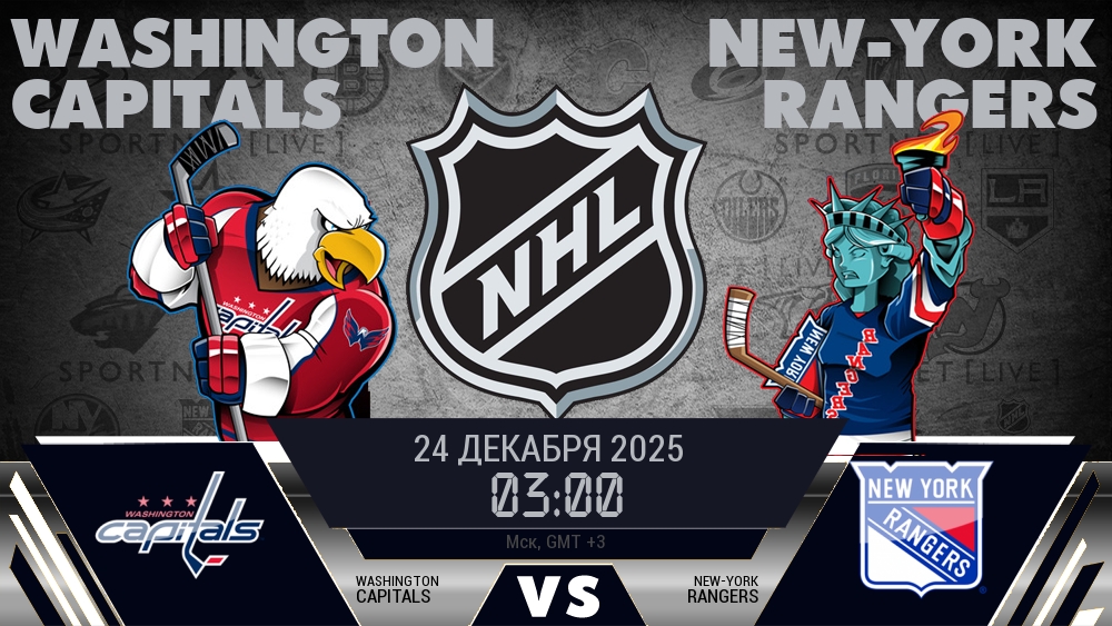 Вашингтон Кэпиталз - Нью-Йорк Рейнджерс хайлайты 2025-12-24