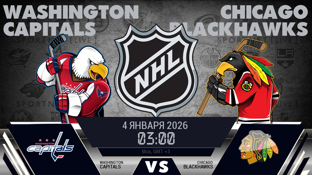 Вашингтон Кэпиталз - Чикаго Блэкхокс хайлайты 2026-01-04