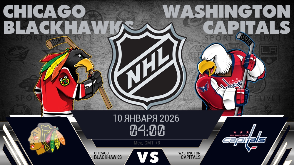 Чикаго Блэкхокс - Вашингтон Кэпиталз хайлайты 2026-01-10