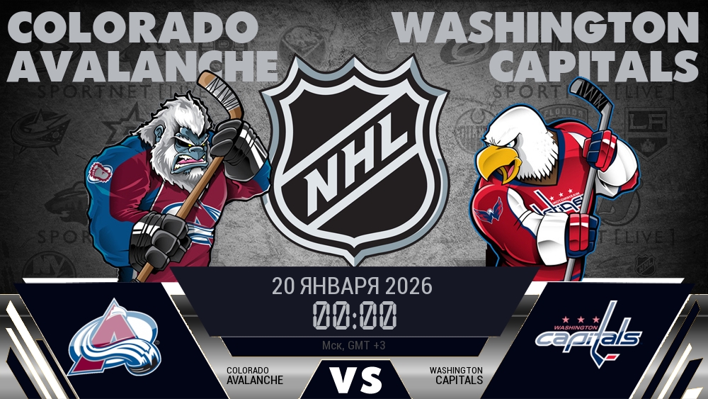 Колорадо Эвеланш - Вашингтон Кэпиталз хайлайты 2026-01-20