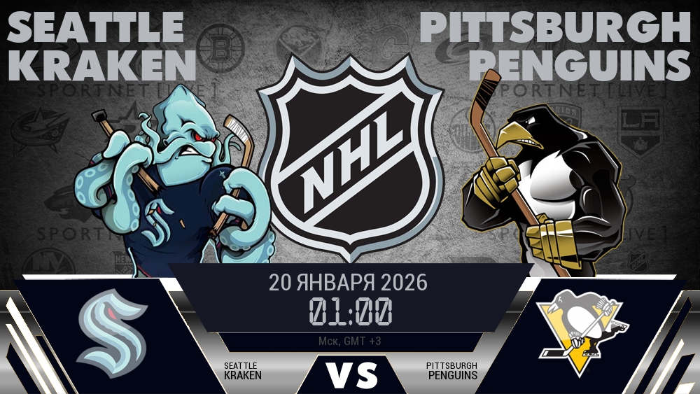 Сиэтл — Питтсбург, смотреть онлайн 20 января 2026