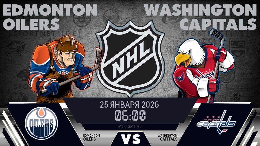 Эдмонтон Ойлерз - Вашингтон Кэпиталз хайлайты 2026-01-25