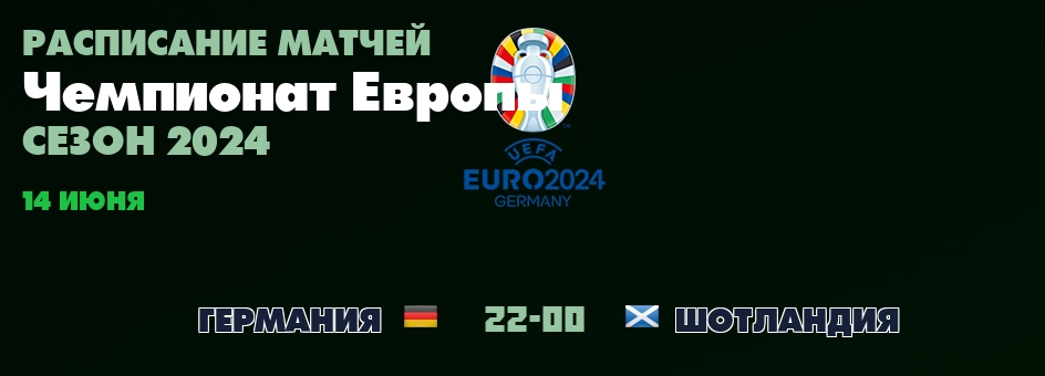 14 июня, смотреть онлайн матчи Евро 2024