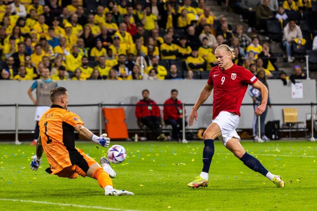 Холанд забил 20 голов за 21 матч в сборной Норвегии